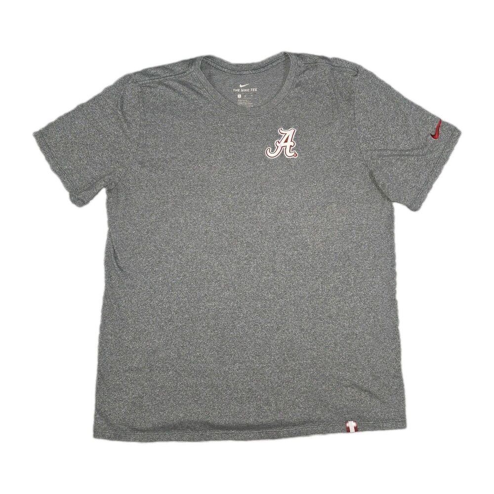 Nike Alabama Crimson Tide T Shirt Mens XL NCAA SEC Gray Athletic Cut